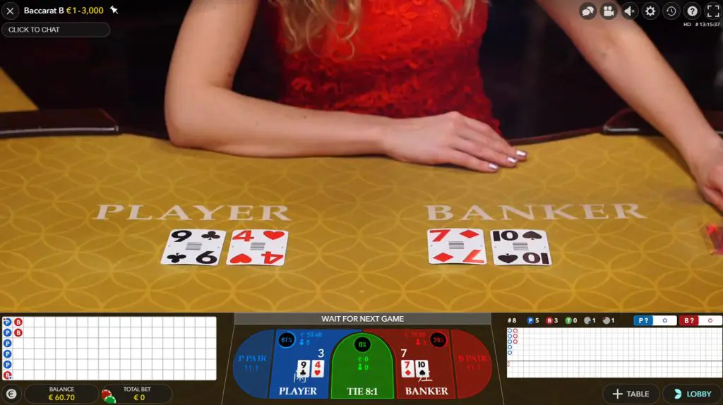 baccarat live casino